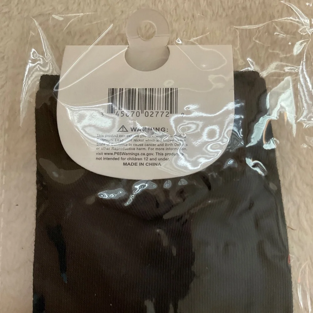 Fashion Black Hosiery Socks with Red Heart Graphic